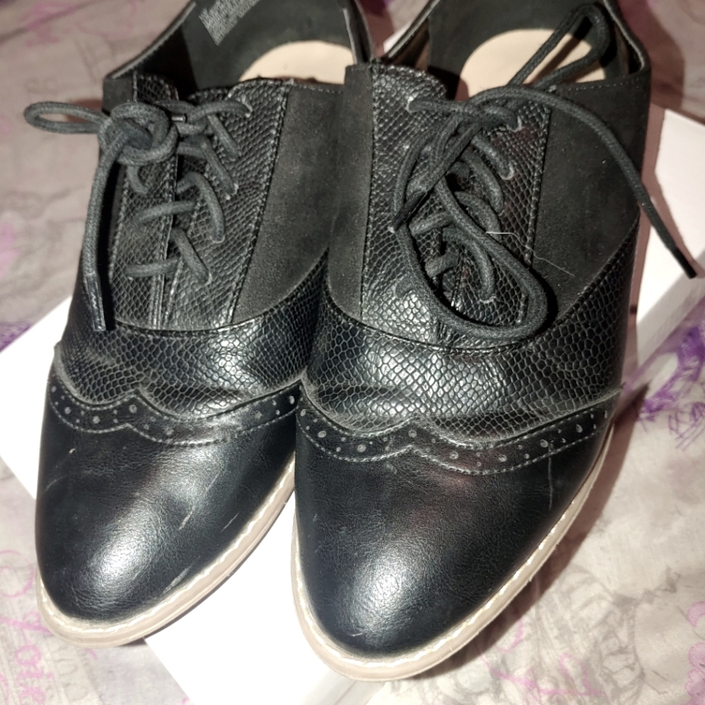 Leather BLACK Oxford